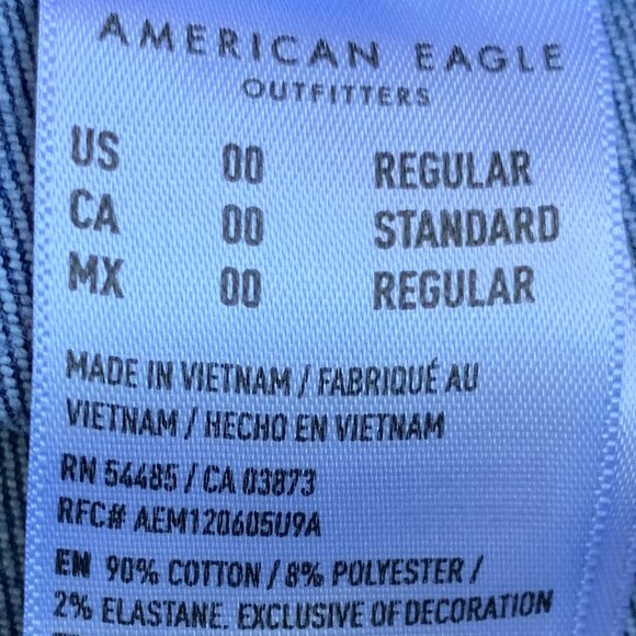 American Eagle Outfitters Festival Flare Next Level Stretch Low Rise Jeans Sz00 - Picture 14 of 14